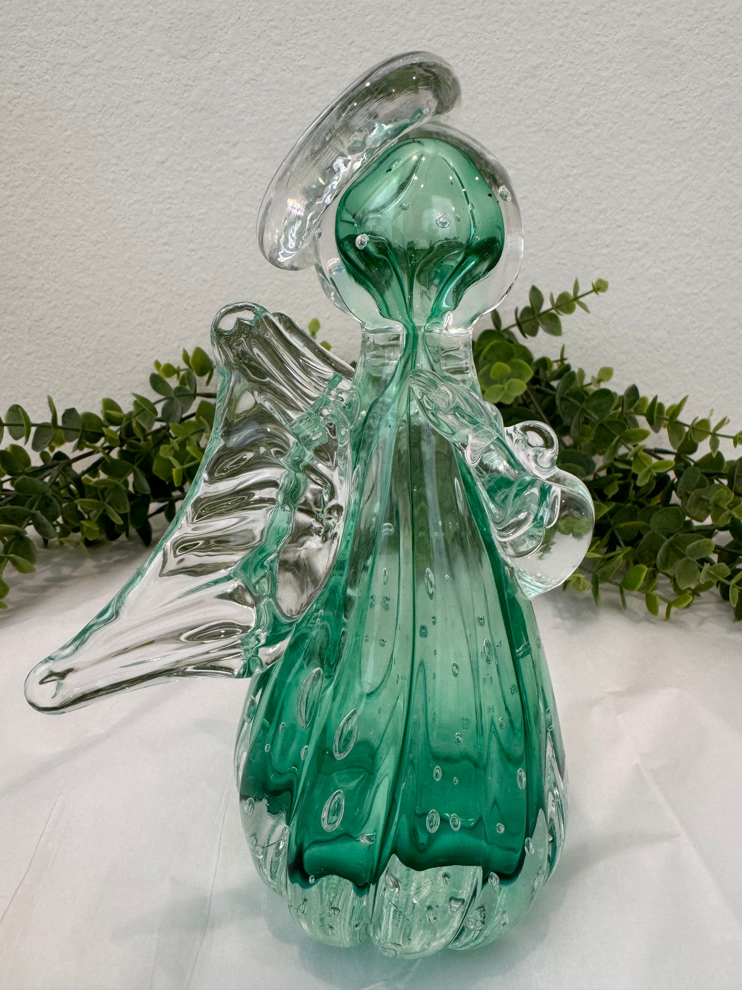 Anjo de Murano Verde – 18 cm