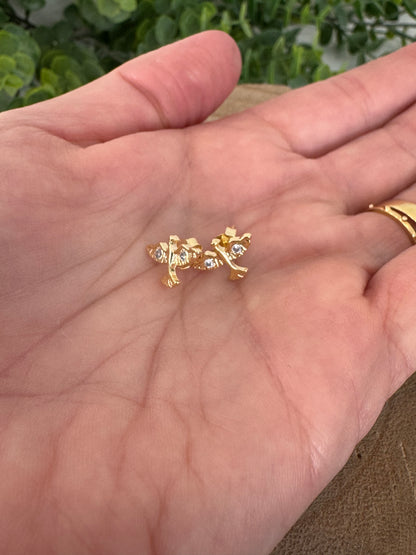 Brinco Espírito Santo com Zircônias – Semijoia