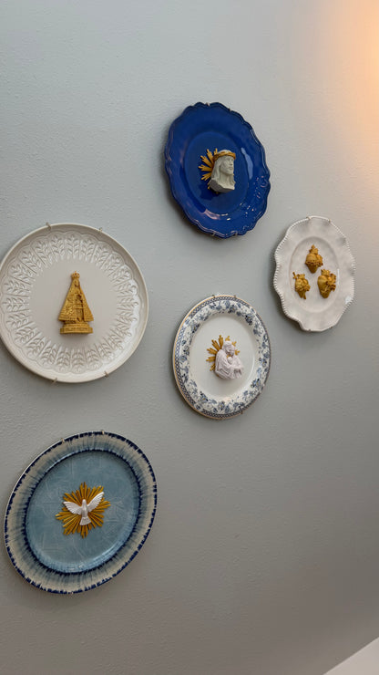 Prato Decorativo Cristo com Coroa de Espinhos