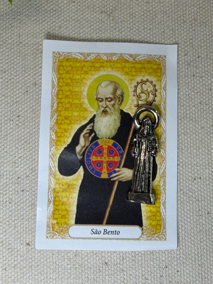 Santinhos de Carteira em Metal – Coleção de Santos | Disponível Individualmente