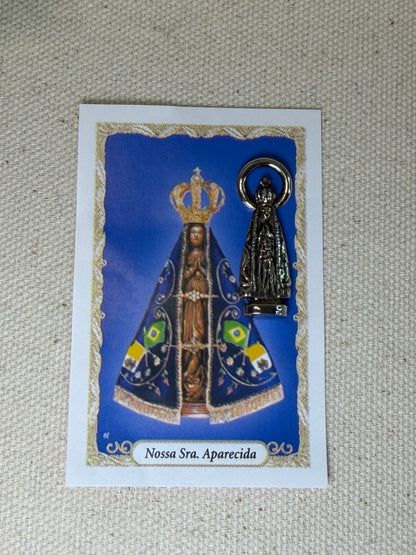 Santinhos de Carteira em Metal – Coleção de Santos | Disponível Individualmente