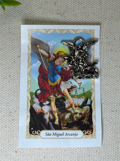 Santinhos de Carteira em Metal – Coleção de Santos | Disponível Individualmente