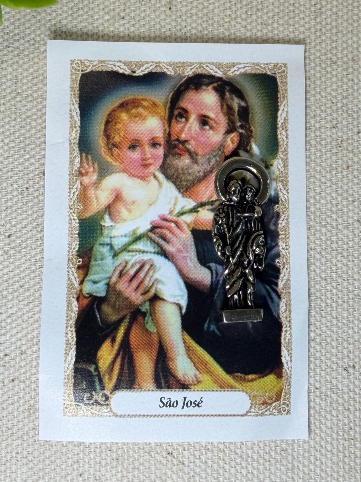 Santinhos de Carteira em Metal – Coleção de Santos | Disponível Individualmente