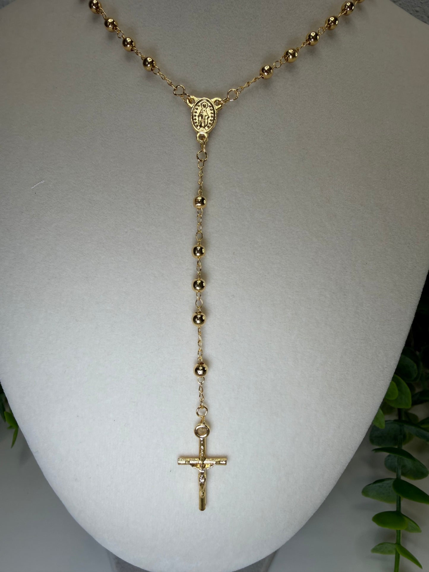 Terço de Pescoço em Metal com Fecho – Medalha Milagrosa