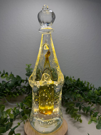 Murano Statue of Our Lady of Fatima – 26cm (Amber)