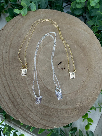 Escapulário Choker com Fecho – Banhado a Ouro ou Prata