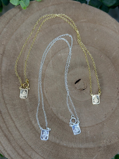 Escapulário Choker com Fecho – Banhado a Ouro ou Prata