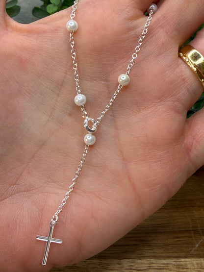 Pulseira Terço Pérolas – Fé no Pulso