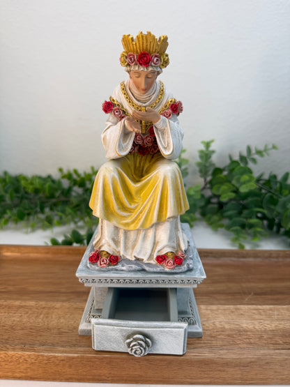 Nuestra Señora de La Salette Sentada — 7" con Cajón