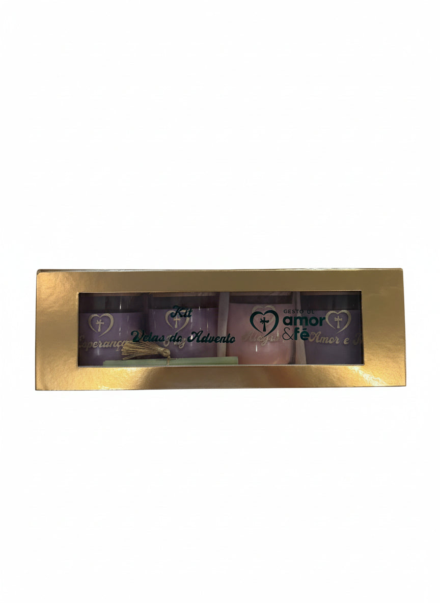 Kit de Velas do Advento – Gesto de Amor e Fé | Edição Exclusiva