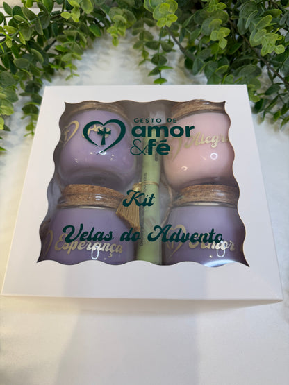 Kit de Velas do Advento – Gesto de Amor e Fé | Edição Exclusiva