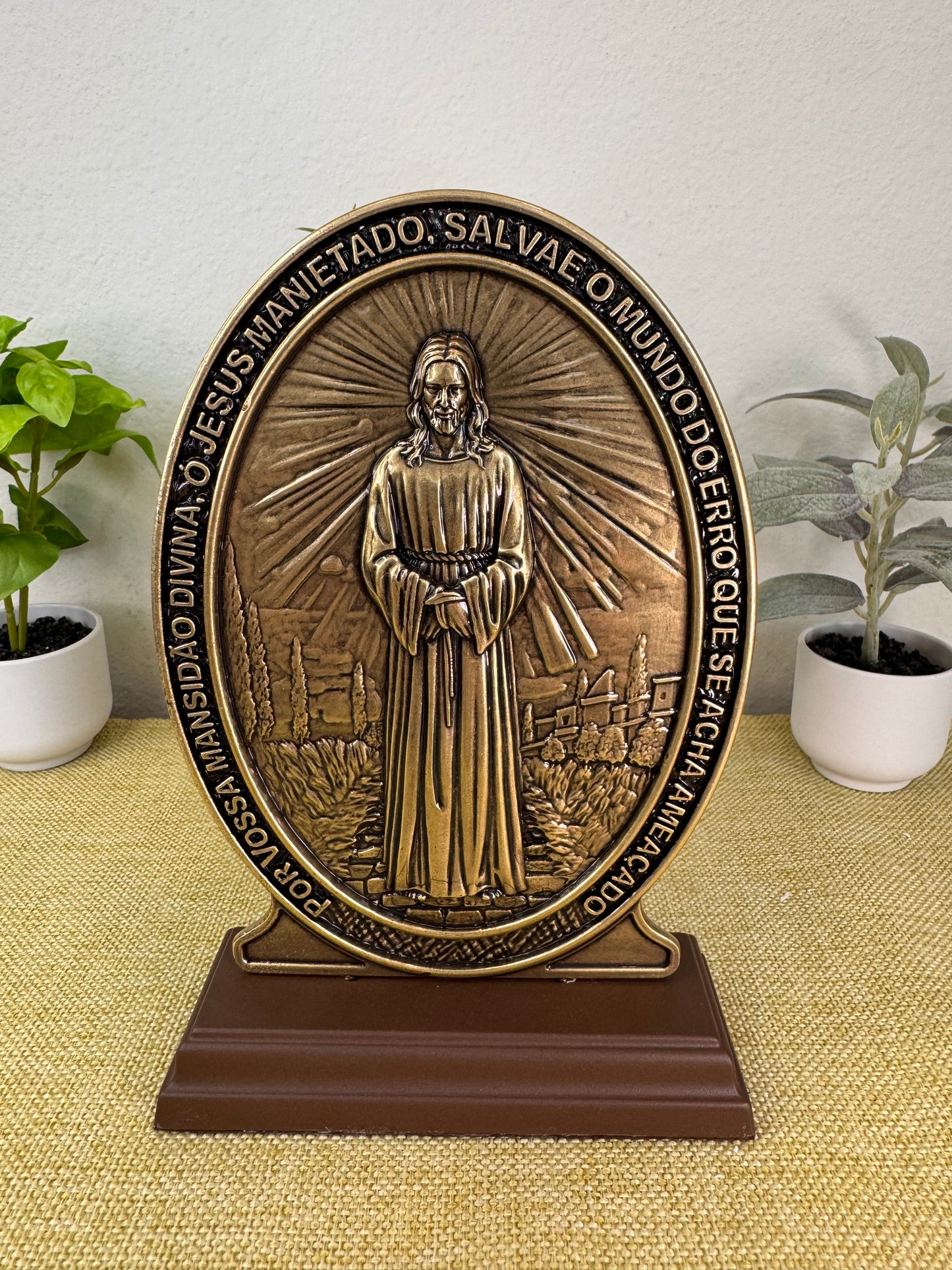 Adorno de Nossa Senhora das Lágrimas e Jesus Manietado