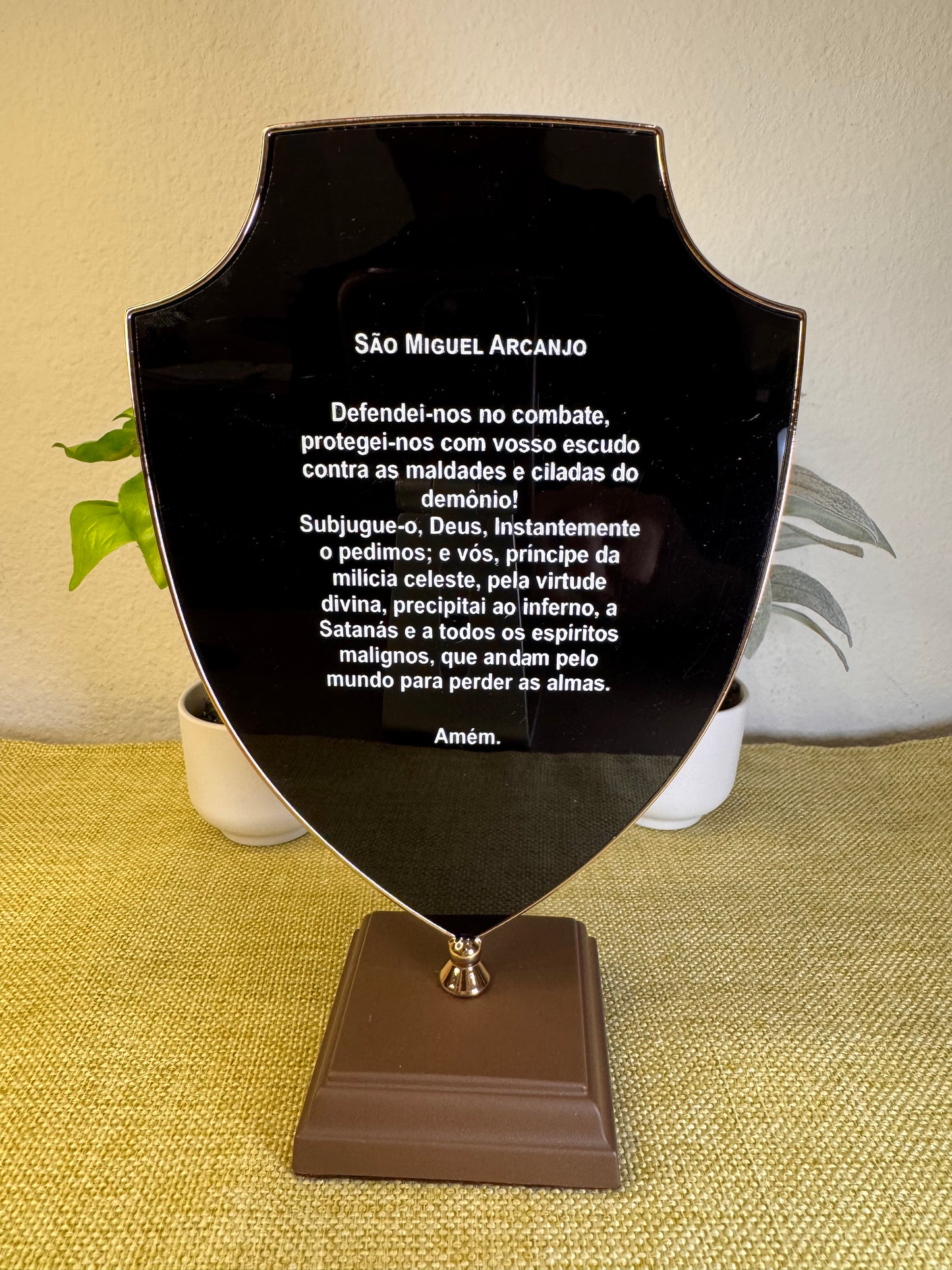 Adorno de São Miguel Arcanjo com Oração