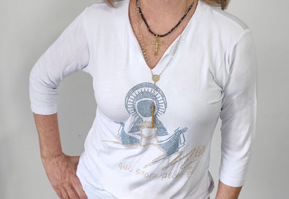 Blusa Brilho Manga 3/4