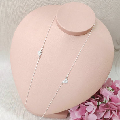 Escapulário Espírito Santo e Coração de Jesus em Prata 925 Pura