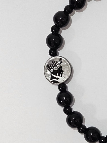 Pulseira Terço em Pedra Natural Ágata Brilho
