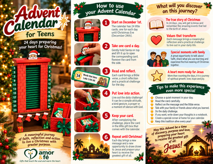 Calendário do Advento 3D – 24 Dias com Jesus | Infantil e Família | Português e Inglês