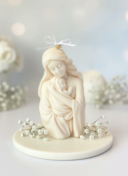 Vela Decorativa Nossa Senhora com o Menino Jesus – Amor de Mãe