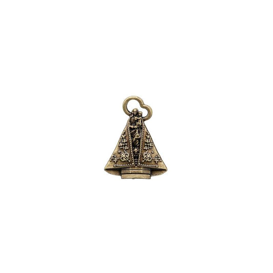 Botom de Nossa Senhora de Nazaré – Metal Ouro Velho | 3 cm