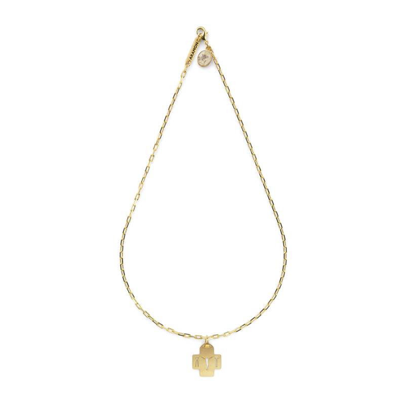 Colar Cruz Saletina – Corrente Dourada Nossa Senhora de La Salette