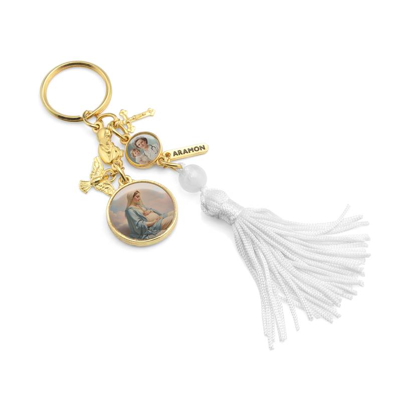 Chaveiro Milagre da Vida – Santa Gianna com Pompom