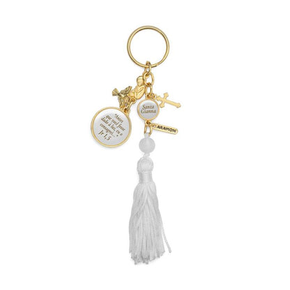 Chaveiro Milagre da Vida – Santa Gianna com Pompom