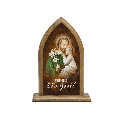 Capelinha de São José em Madeira com Brilho – Valei-nos, São José!