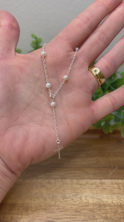 Pulseira Terço Pérolas – Fé no Pulso