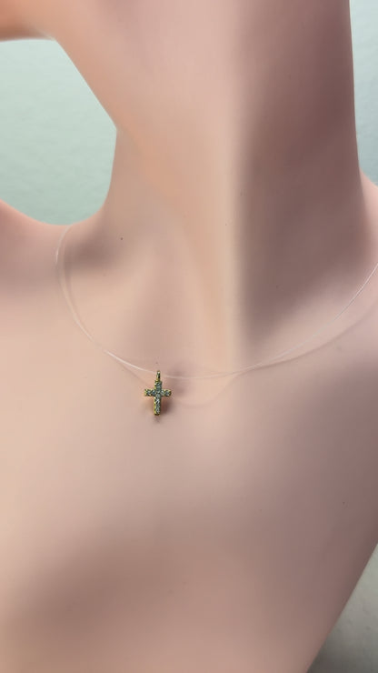 Colar Crucifixo com Zircônias