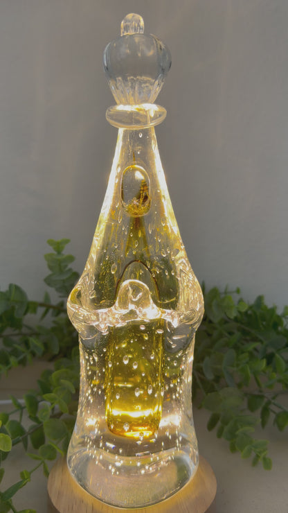 Murano Statue of Our Lady of Fatima – 26cm (Amber)