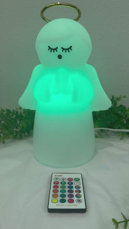 Luminária Anjo com Auréola - Branco - RGB