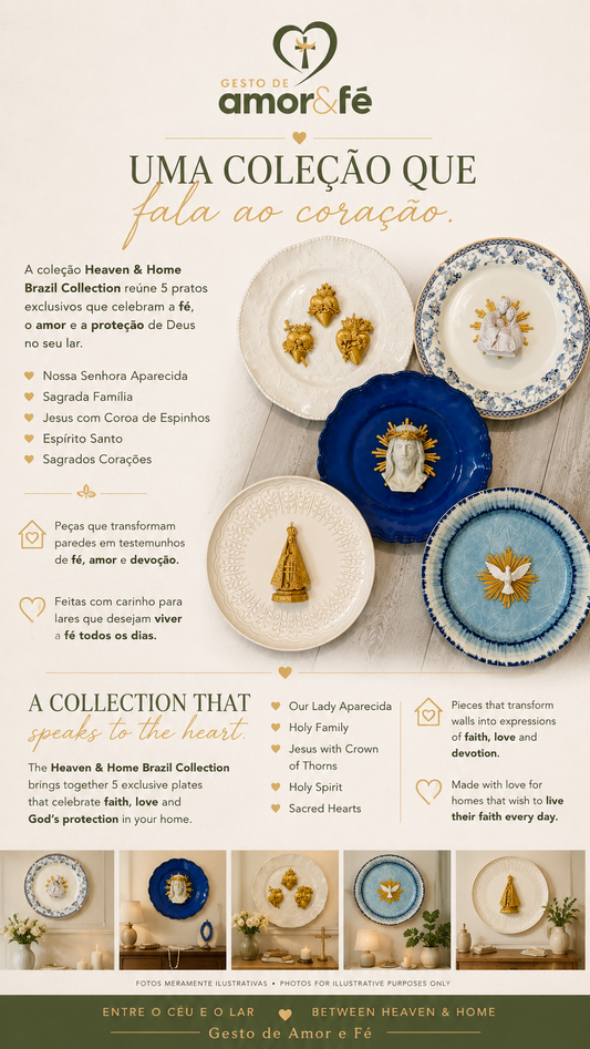 Heaven & Home Brazil Collection – Set com 4 Pratos Decorativos
